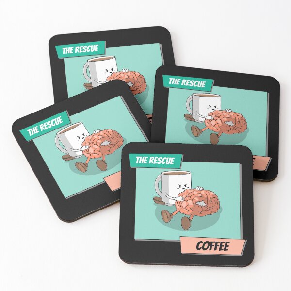 Item preview, Cute Coffee Characters The Rescue Coffee designed and sold by AsheDesigns.