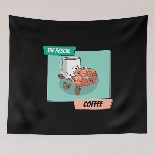 Item preview, Cute Coffee Characters The Rescue Coffee designed and sold by AsheDesigns.