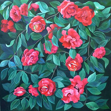 Artwork thumbnail, "Camellias, lips and berries" by Tatyana Binovska
