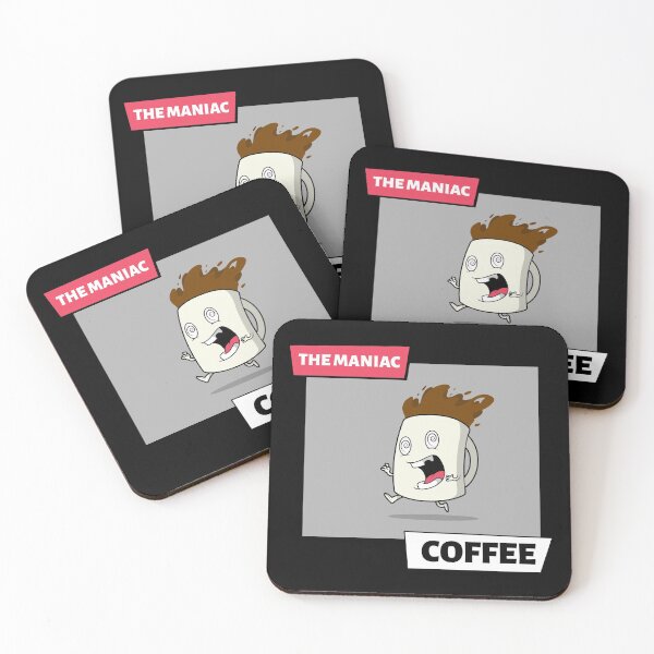 Item preview, Cute Coffee Characters The Maniac Coffee designed and sold by AsheDesigns.