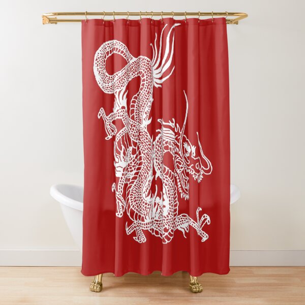 Item preview, White Chinese Dragon ~ Red Background designed and sold by EddieBalevo.