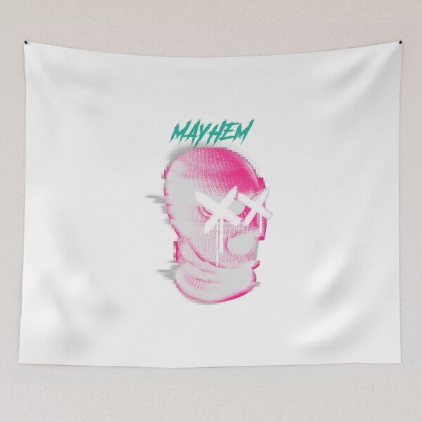 Item preview, Hot Pink Mayhem Masked Skull designed and sold by tepalistings.