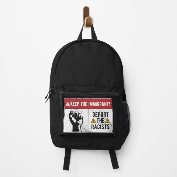 Item preview, Keep The Immigrants Deport The Racists Warning Label Anti Racism political slogan designed and sold by alenaz.