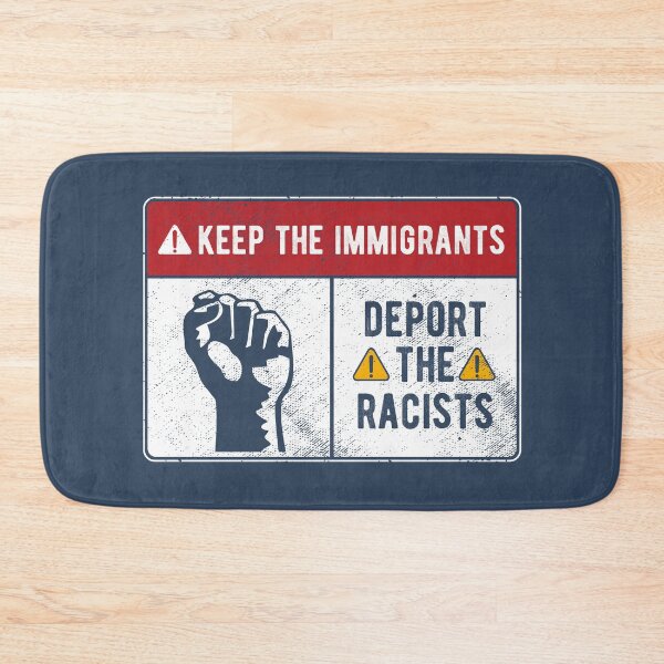 Item preview, Keep The Immigrants Deport The Racists Warning Label Anti Racism political slogan designed and sold by alenaz.
