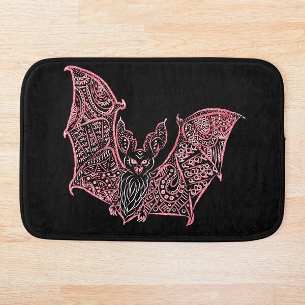 Bat Bats Batter abstract art Bath Mat