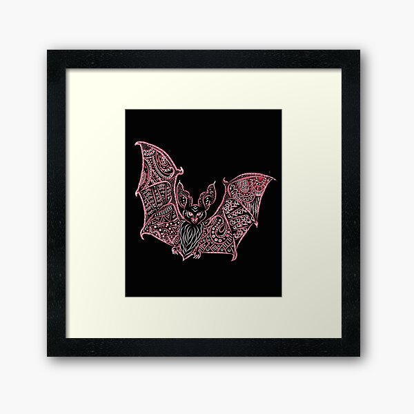 Bat Bats Batter abstract art Framed Art Print