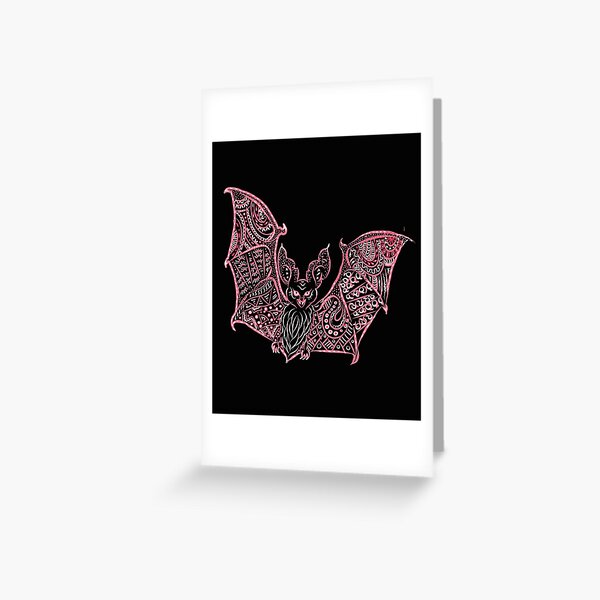 Bat Bats Batter abstract art Greeting Card