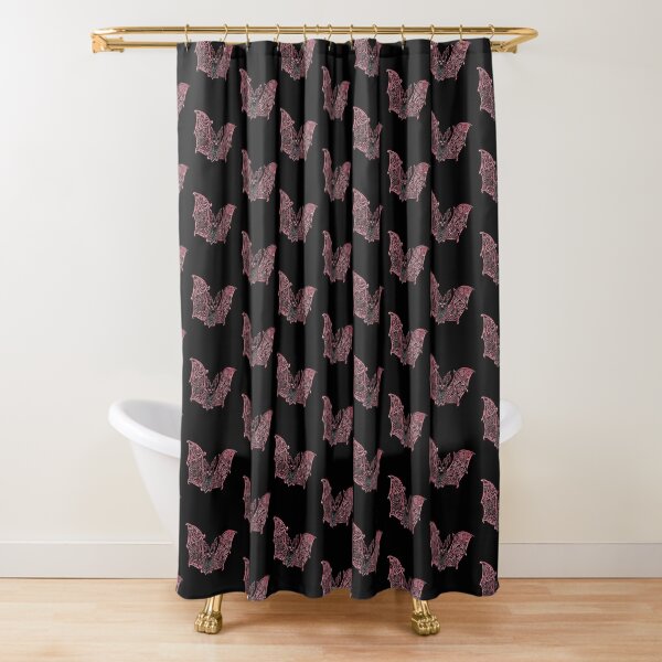 Bat Bats Batter abstract art Shower Curtain