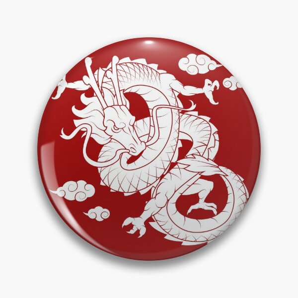 Artikelvorschau, Weißer chinesischer Drache mit rotem Hintergrund entworfen und verkauft von SoccaTamam.