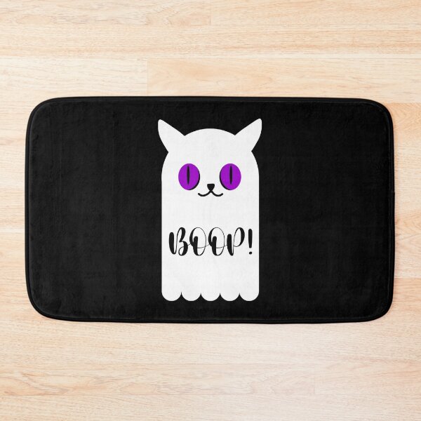 Item preview,  Cute Ghost Cat Boop you on Halloween white designed and sold by Quantastic.