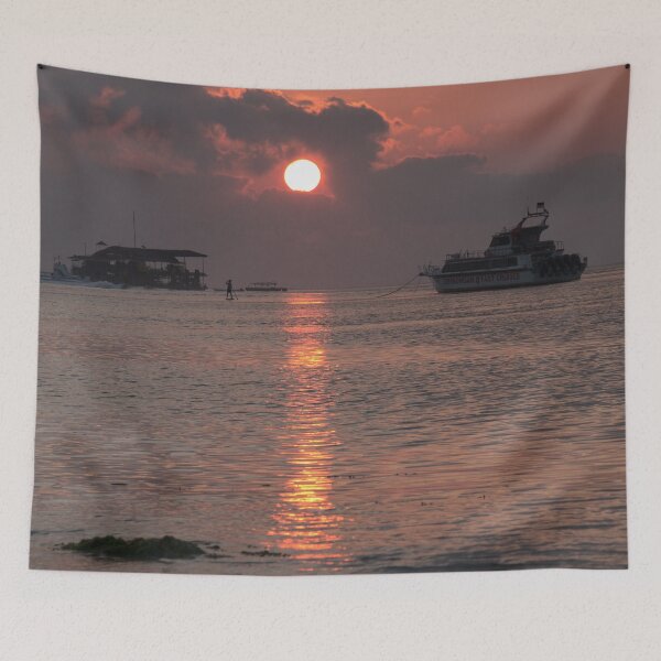 Item preview, Beautiful, magnificent Bali - Sunset on the sea with pink hues designed and sold by TeeZoneZtore.
