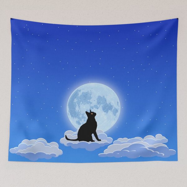 Item preview, Blue Moon and Black Cat designed and sold by belly-e-luna.