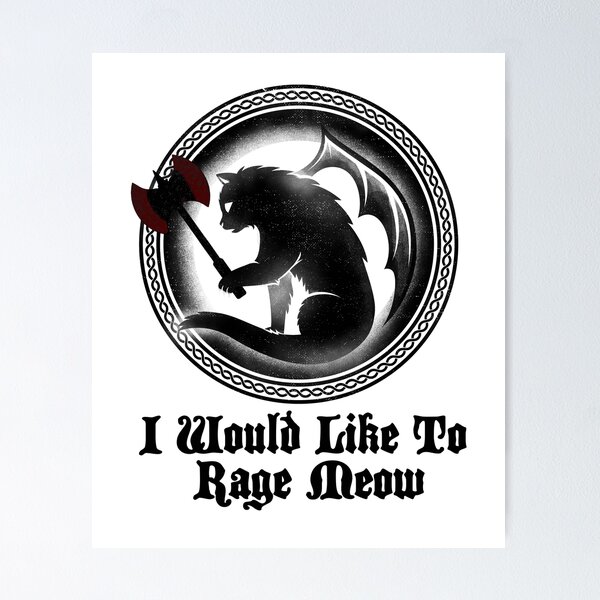 Item preview, I would like to rage meow DnD Cat designed and sold by DruidsDesigns.