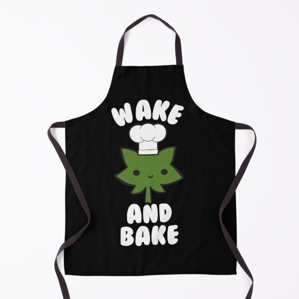 Wake And Bake Funny Weed Pun Apron