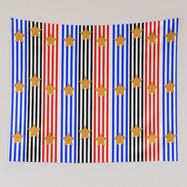 Item preview, White Blue Black Red Line Art designed and sold by 59SHOP24.