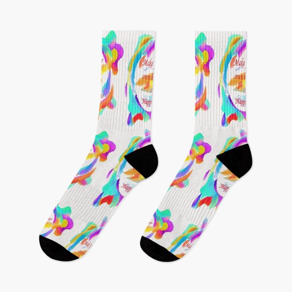 Item preview, Make your own kind of happiness abstract word design, psychedelic Arte Abstracto, abstract art design designed and sold by Adri Barnard.