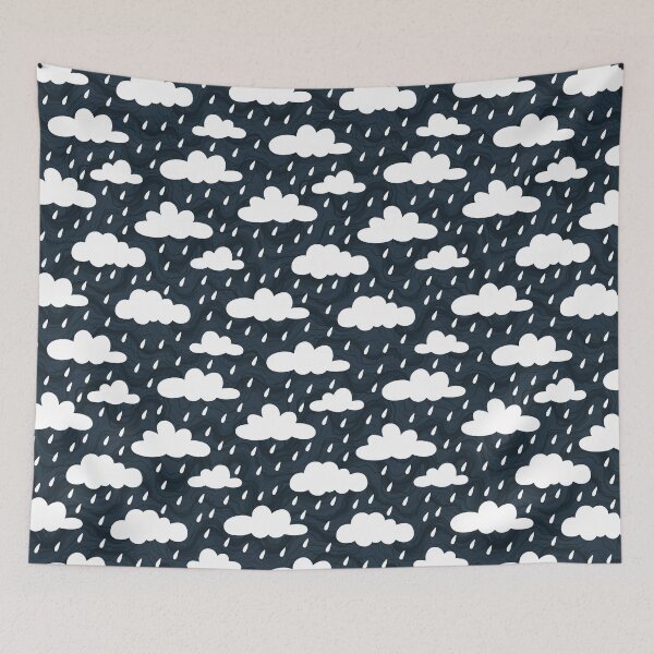 Item preview, Clouds and Rain Pattern designed and sold by space-kitten.