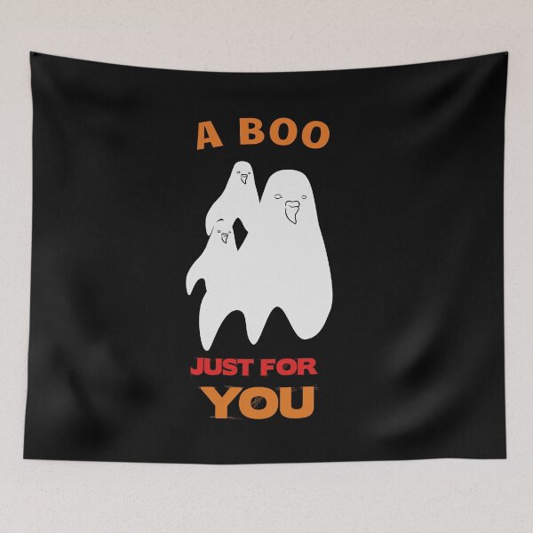 Item preview, Halloween, budgie and three ghosts designed and sold by Bodino.