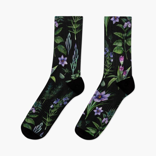 Item preview, Black Botanic Design. Watercolor Herbs designed and sold by ramonag1.