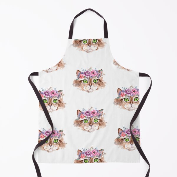 Item preview, Cat with Flowers designed and sold by dplachkinova.
