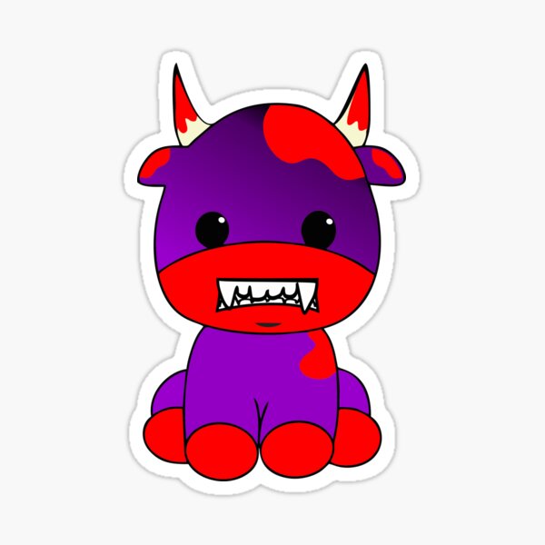 Halloween Vampire Cow Sticker Sticker