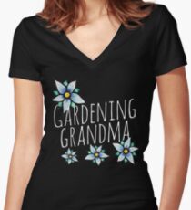 Gardening Grandma Women's Fitted V-Neck T-Shirt