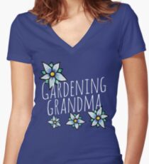 Gardening Grandma Women's Fitted V-Neck T-Shirt
