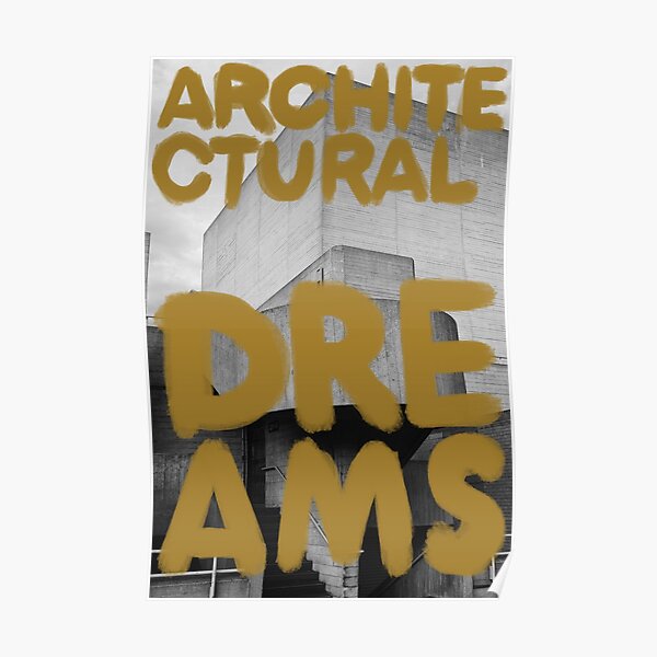 Architectural Dreams Gold Poster