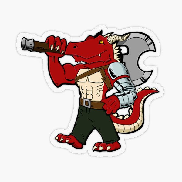 Badaar the Dragonborn Transparent Sticker