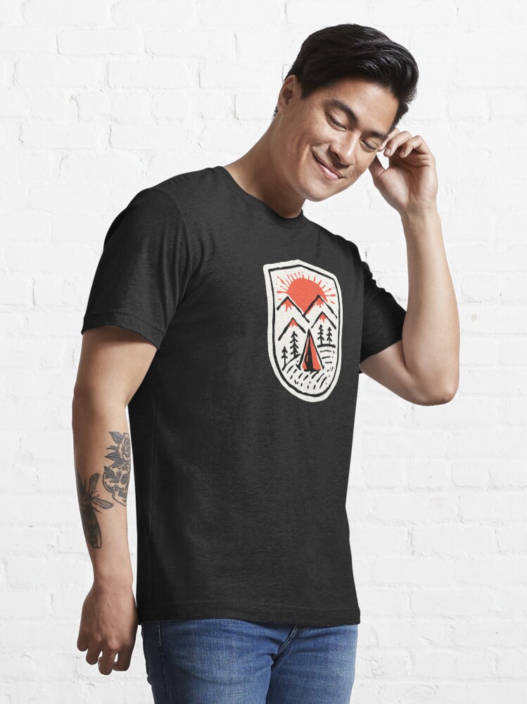 Alternate view of Sunset Camp Hand Drawn Essential T-Shirt
