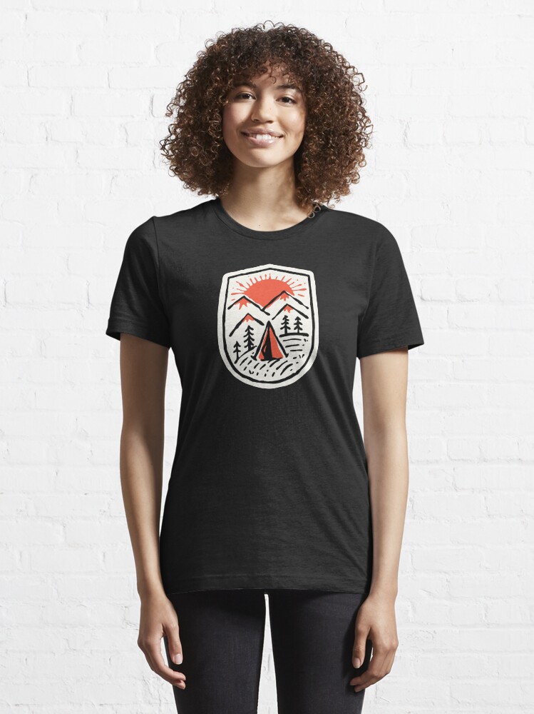 Alternate view of Sunset Camp Hand Drawn Essential T-Shirt