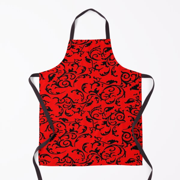 Item preview, ARABIATA 11 bis patterns red black Morocco Essaouira flowers leaves gothic design arabesques scrolls decor designed and sold by dragonemma.