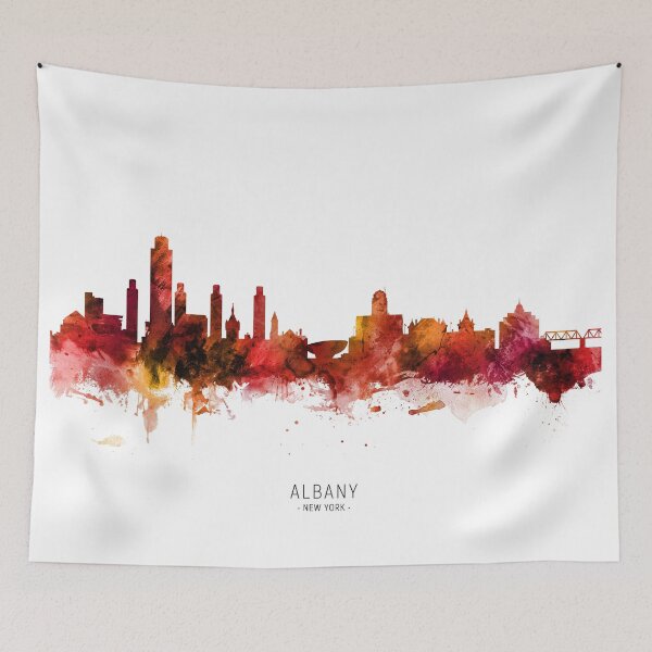 Aperçu de l'œuvre Albany New York Skyline créée et vendue par ArtPrints.