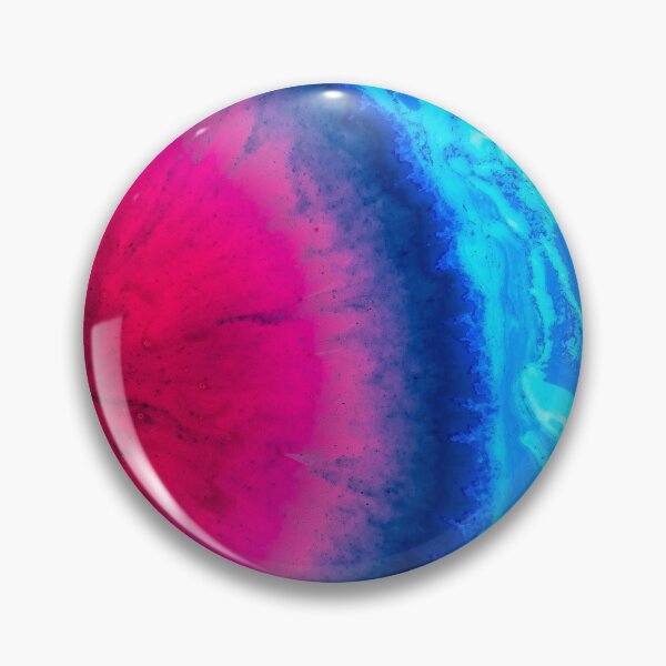 Item preview, Big Red Eye In Blue Sea Marble Pattern, Watercolours Print designed and sold by Skywalker115959.