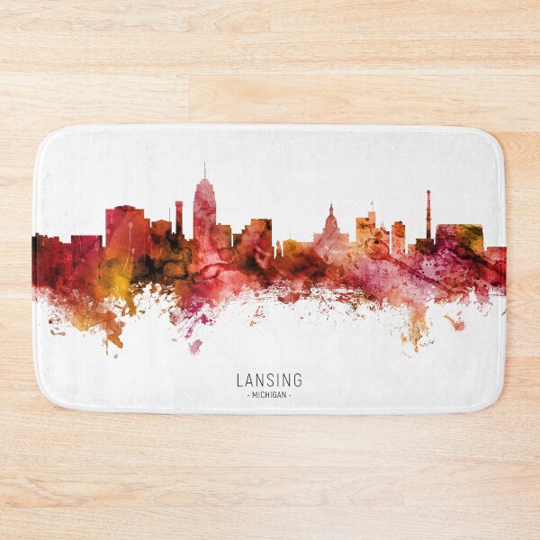 Item preview, Lansing Michigan Skyline designed and sold by ArtPrints.