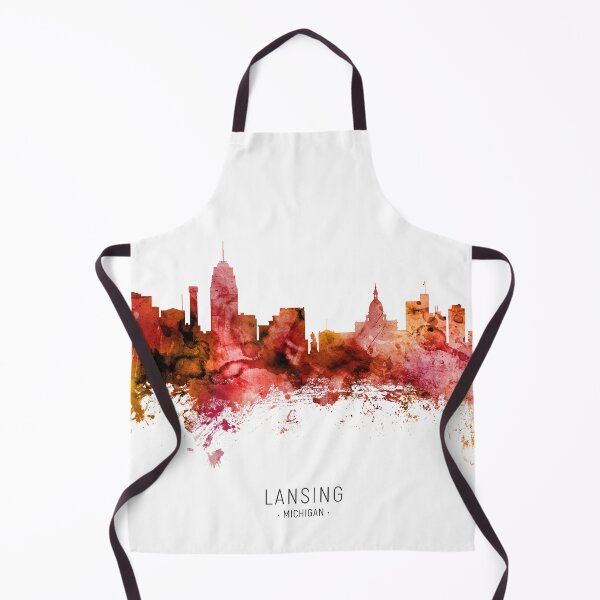 Item preview, Lansing Michigan Skyline designed and sold by ArtPrints.