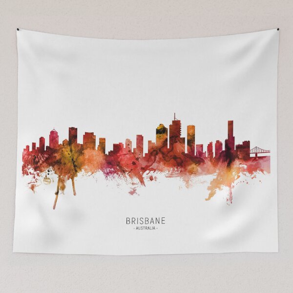 Artikelvorschau, Brisbane Australia Skyline entworfen und verkauft von ArtPrints.