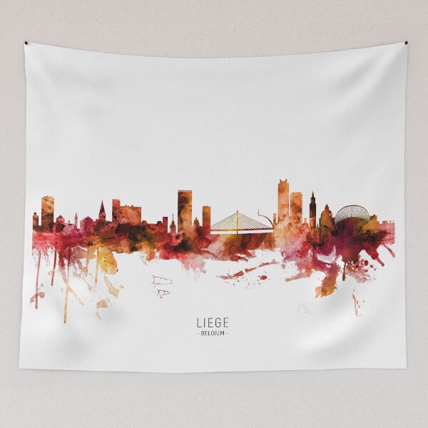 Item preview, Liege Belgium Skyline designed and sold by ArtPrints.
