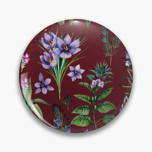 Item preview, Burgundy Botanic Design. Watercolor Herbs designed and sold by ramonag1.
