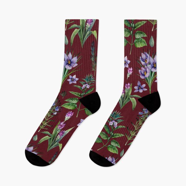 Item preview, Burgundy Botanic Design. Watercolor Herbs designed and sold by ramonag1.