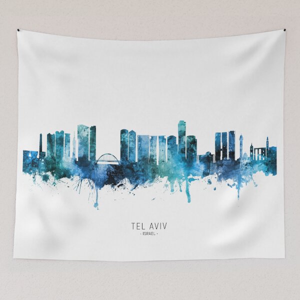 Item preview, Tel Aviv Israel Skyline designed and sold by ArtPrints.