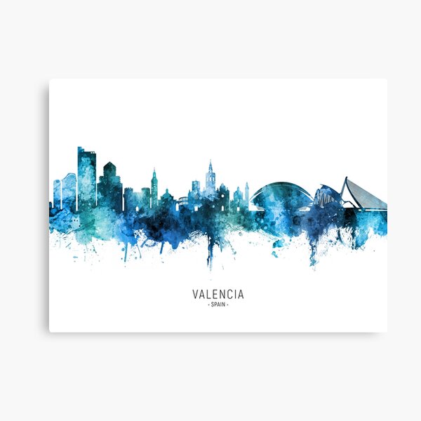 Item preview, Valencia Spain Skyline designed and sold by ArtPrints.