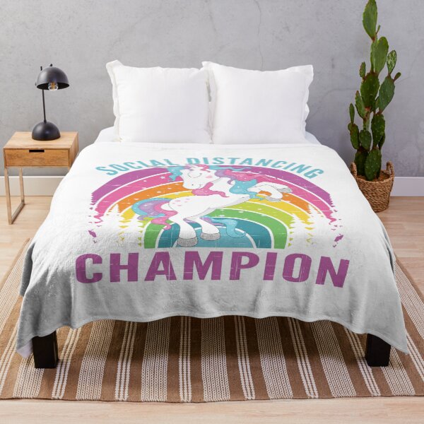 Item preview, Social Distancing Champion Unicorn designed and sold by crimsontreasure.