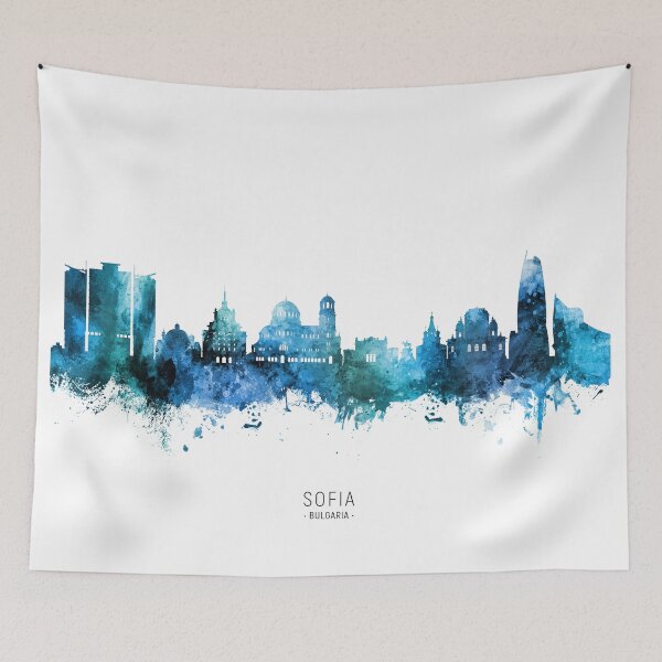Item preview, Sofia Bulgaria Skyline designed and sold by ArtPrints.