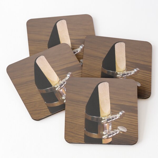 Item preview, Mouthpiece of clarinet wind musical instrument on wood background designed and sold by Grégory DUBUS.
