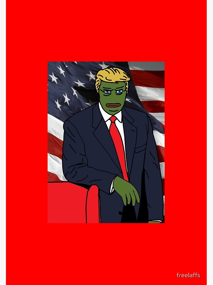 Donald Pepe Trump The Sad Frog Spiral Notebook By Freelaffs Redbubble