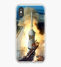 Vinilo o funda para iPhone Lanzamiento de Saturno V de la misión Apolo 11 Moon