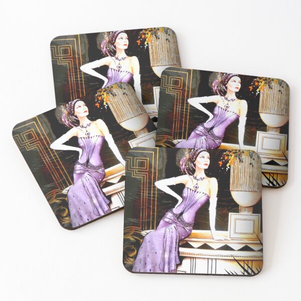 Item preview, Art Deco Lady in Purple designed and sold by angel1.