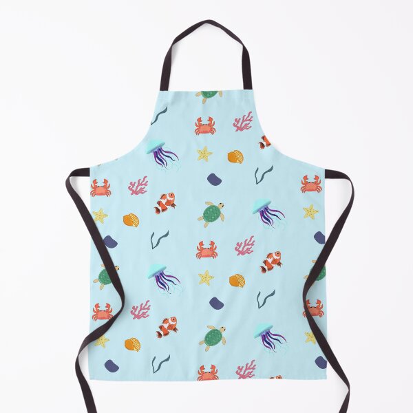Item preview, Ocean Vibes sticker pack pattern, Ocean creatures, Sea life , sea turtle , sea plants , sea shell , fish , jellyfish , rocks , crab , sea stars light blue designed and sold by SGS-.