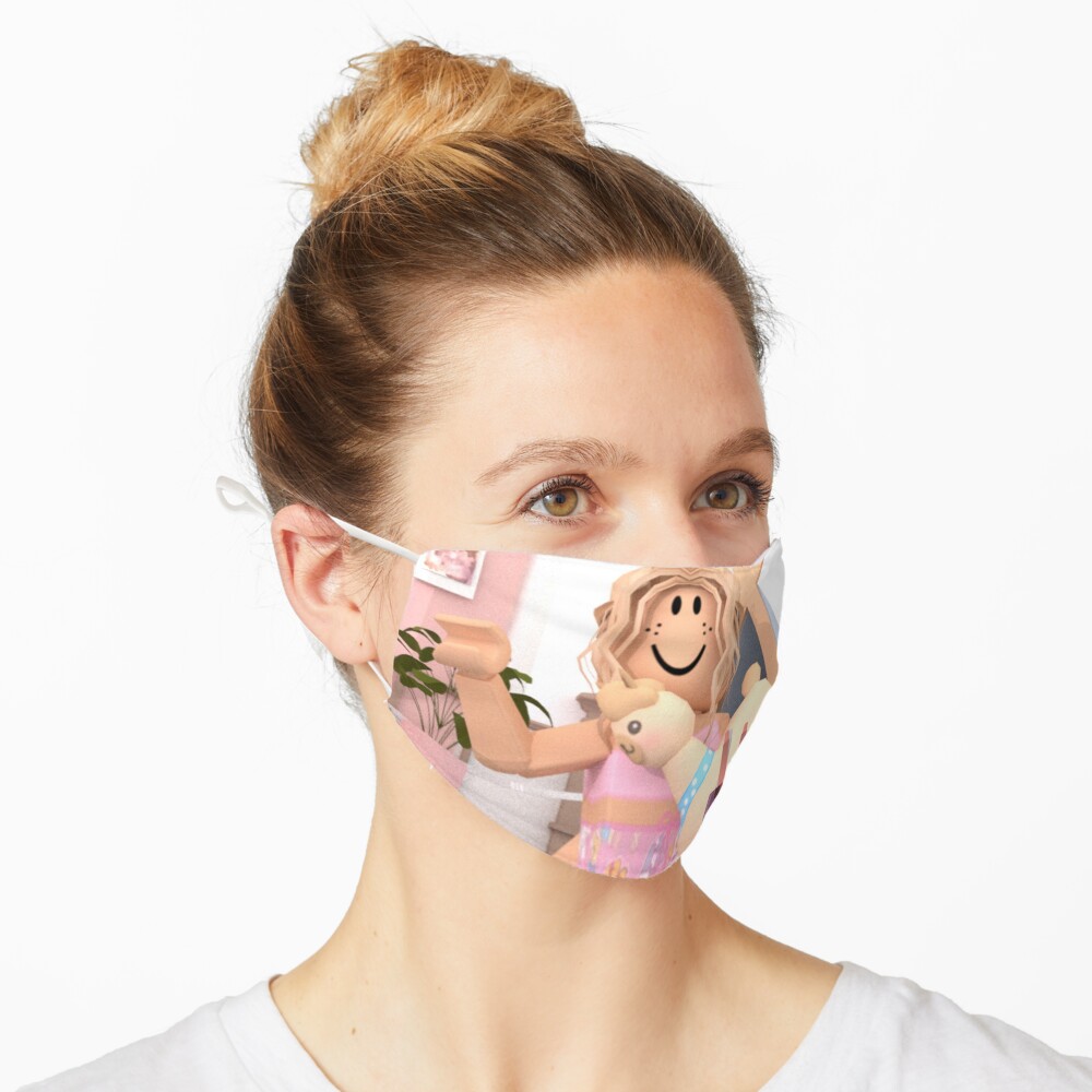 Aesthetic Roblox Sleepover Gfx Mask By Chofudge Redbubble - girl eyelashes roblox